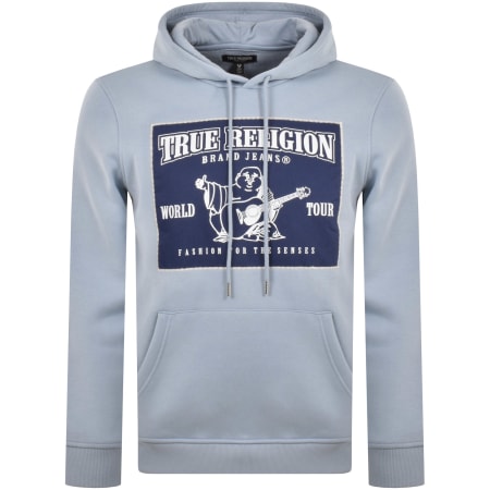 Product Image for True Religion Ladder Applique Hoodie Blue