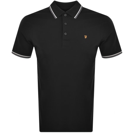 Product Image for Farah Vintage Alvin Tipped Polo T Shirt Black