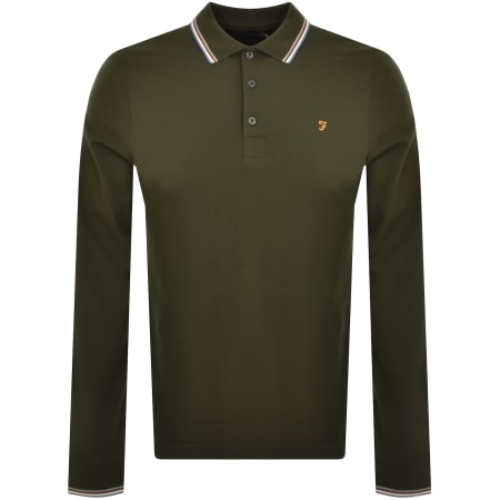 Product Image for Farah Vintage Alvin Tipped Polo T Shirt Green