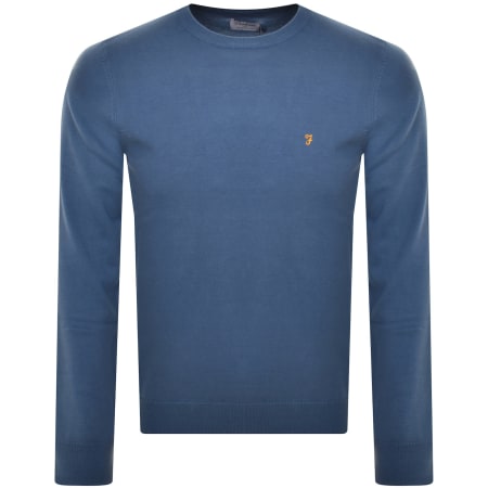 Recommended Product Image for Farah Vintage Mullen Merino Wool Jumper Blue