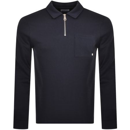 Product Image for Farah Vintage Quarter Zip Sweatshirt Navy