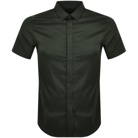 Armani Exchange Short Sleeve Shirt Green Mainline Menswear United States