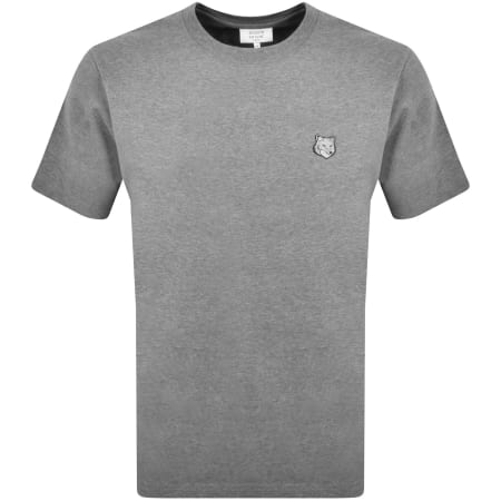 Product image for Maison Kitsune Fox Head Patch T Shirt Grey