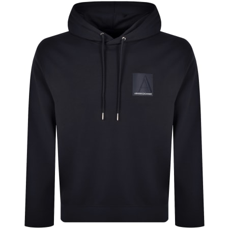 Armani Exchange Logo Hoodie Black Mainline Menswear