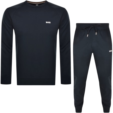 Boss hugo boss lounge tracksuit navy outlet