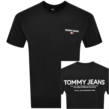 Black tommy jeans t shirt hotsell