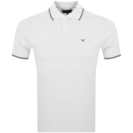 Mens white armani polo shirts store