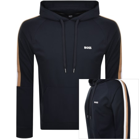BOSS Authentic Full Zip Hoodie Navy Mainline Menswear