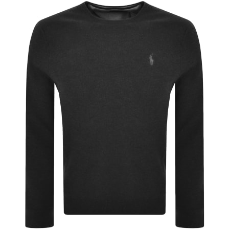5485 Grey Crew Neck Shoulder Detailed Jumper