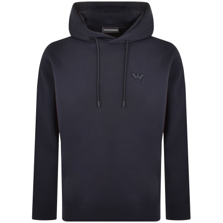 Emporio Armani Logo Hoodie Navy Mainline Menswear