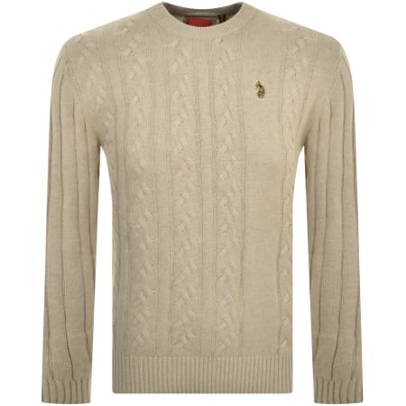 Branded crew neck jumpers on sale