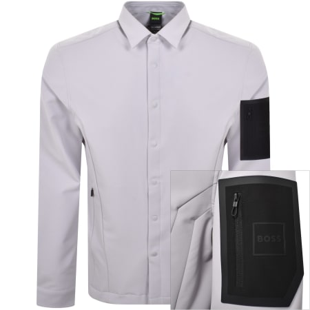 Product image for BOSS B Expedit Overshirt Light Grey