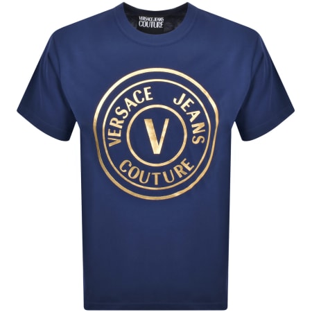 Product image for Versace Jeans Couture Foil Logo T Shirt Blue