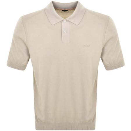 Product image for BOSS Asac P Knit Polo T Shirt Beige