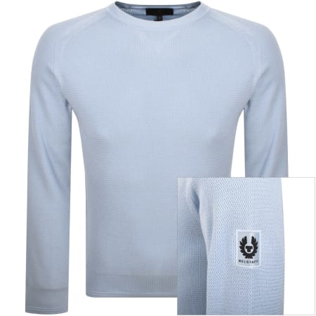Product image for Belstaff Guide Crew Neck Jumper Sky Blue
