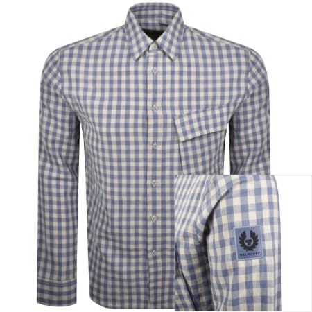 Product image for Belstaff Scale Long Sleeved Shirt Blue