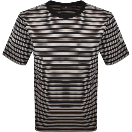 Product image for Belstaff Drum Rail Stripe T Shirt Black