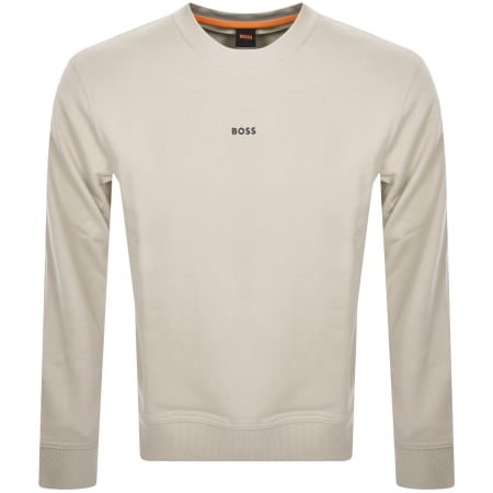 Product image for BOSS We Small Crew Neck Sweatshirt Beige