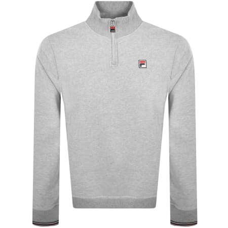 Product image for Fila Vintage Quarter Zip Ramy Sweatshirt Grey