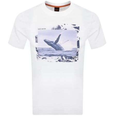 Product image for BOSS Te Dunetrace T Shirt White