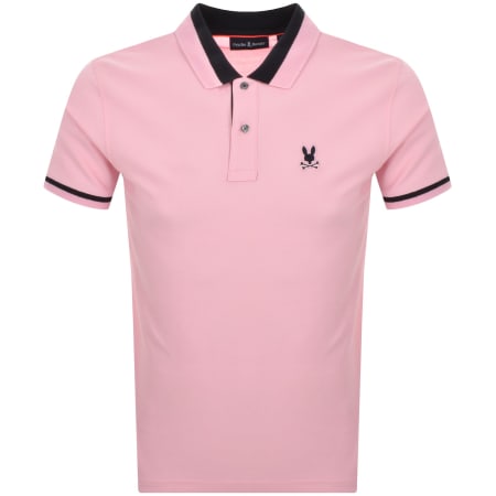 Product image for Psycho Bunny Newman Pique Polo T Shirt Pink