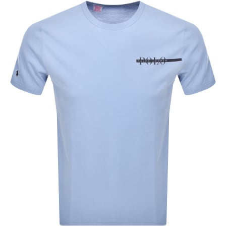 Product image for Ralph Lauren Logo Crew Neck T Shirt Blue