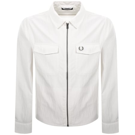 Product image for Fred Perry Zip Overshirt Cream