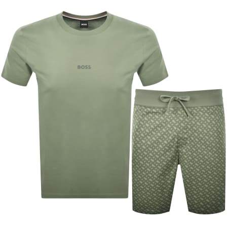 Product image for BOSS Relax T Shirt And Shorts Set Green