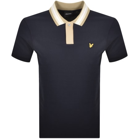 Product image for Lyle And Scott Contrast Tipped Polo Navy
