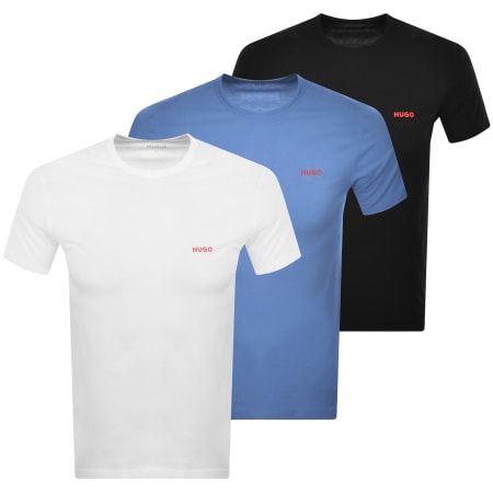 Product image for HUGO 3 Pack Crew Neck T Shirts