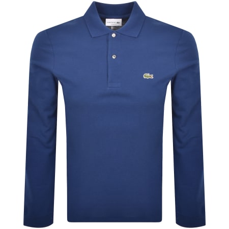 Product image for Lacoste Long Sleeve Polo T Shirt Blue