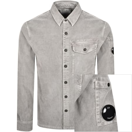 Product image for CP Company Corduroy Long Sleeved Shirt Grey