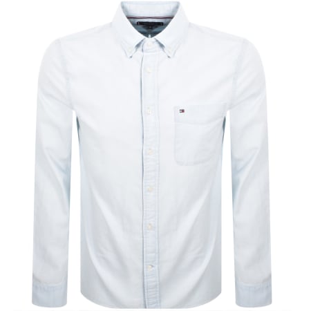 Product image for Tommy Hilfiger Pocket Long Sleeve Shirt Blue