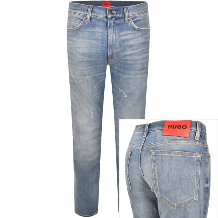 Product image for HUGO 708 Slim Fit Jeans Light Wash Blue