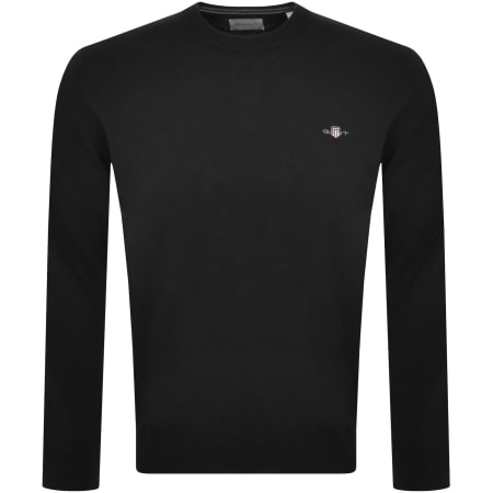 Product image for Gant Crew Neck Knit Jumper Black