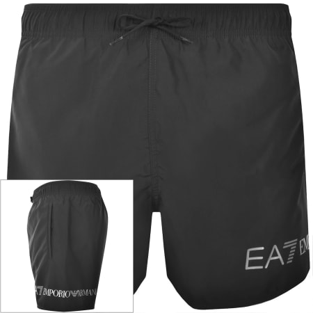 Product image for EA7 Emporio Armani Logo Swim Shorts Black