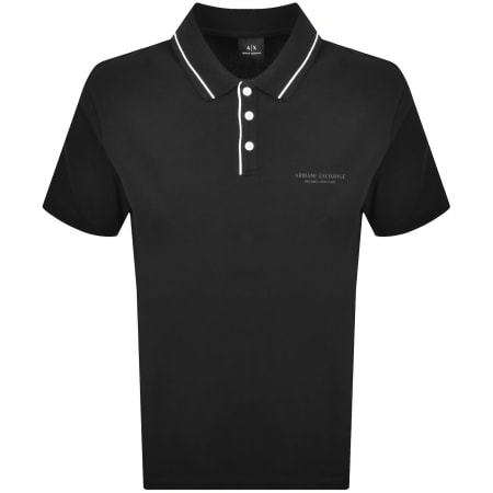 Product image for Armani Exchange Polo T Shirt Black
