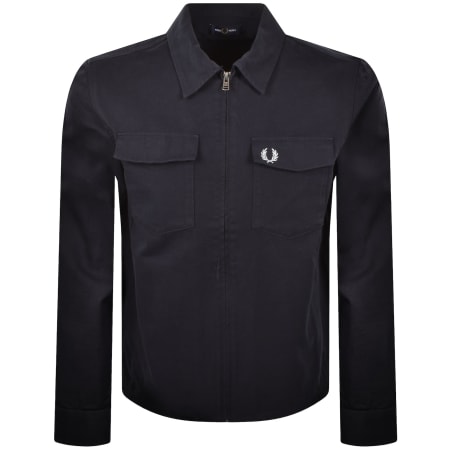Product image for Fred Perry Zip Overshirt Navy