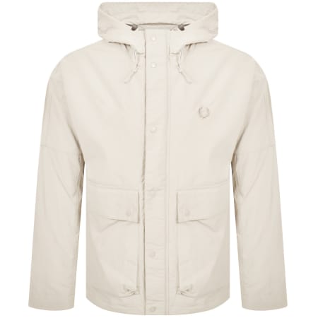 Product image for Fred Perry Cropped Ripstop Parka Jacket Ecru