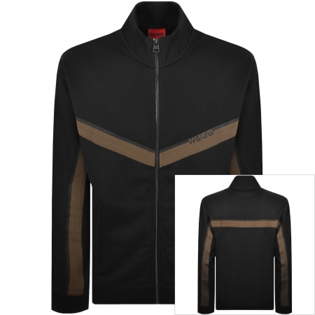 Product image for HUGO Full Zip Dingmoor Sweatshirt Black