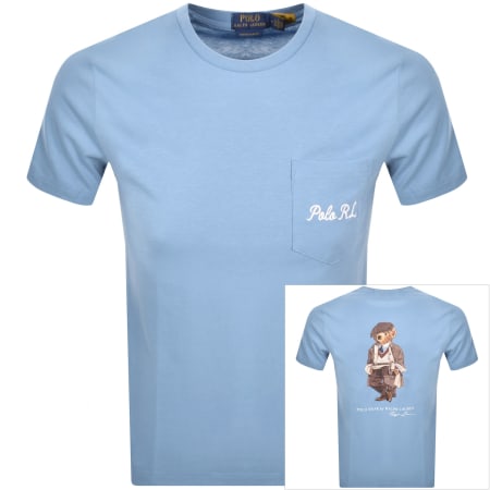 Product image for Ralph Lauren Custom Slim T Shirt Blue