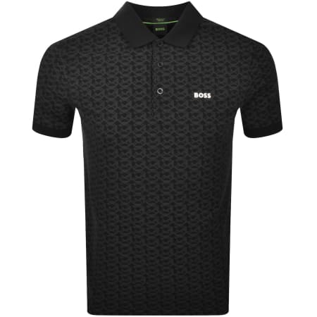 Product image for BOSS Paddy Striped Polo T Shirt Black