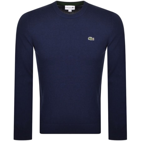 Product image for Lacoste Crew Neck Knit Jumper Navy