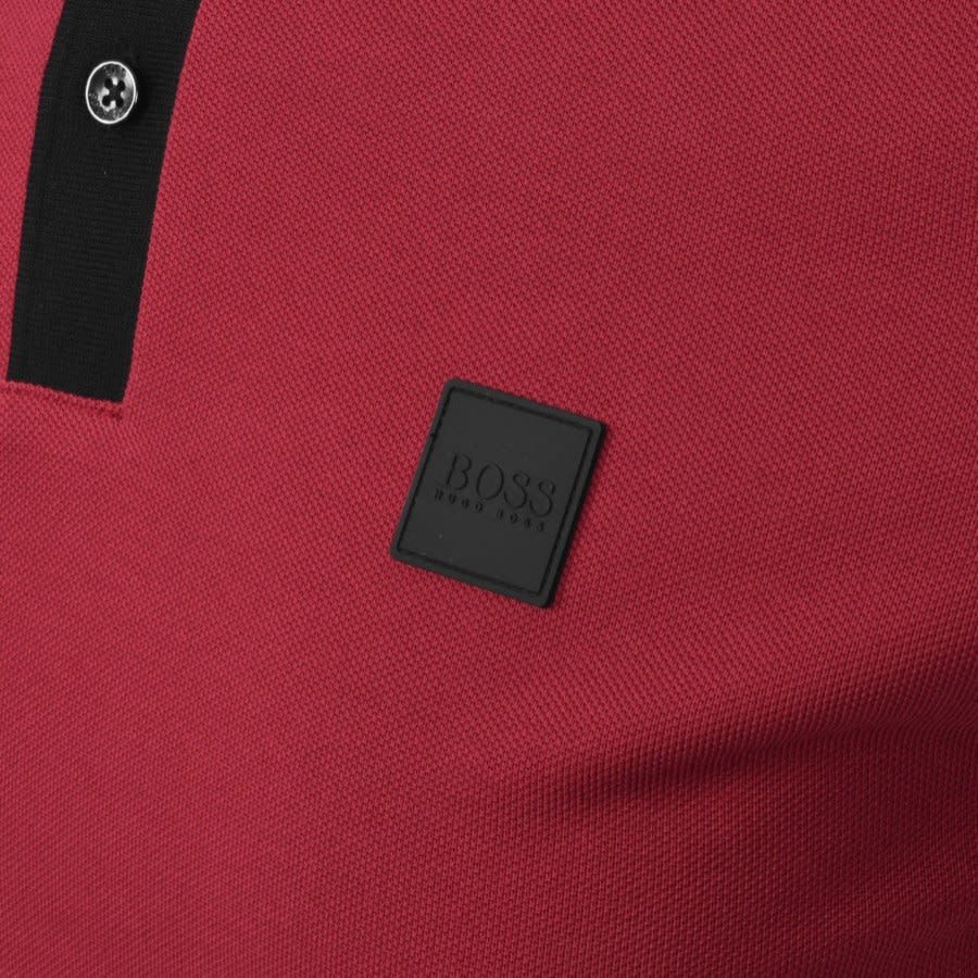 Image number 3 for BOSS Phillipson Polo T Shirt Burgundy