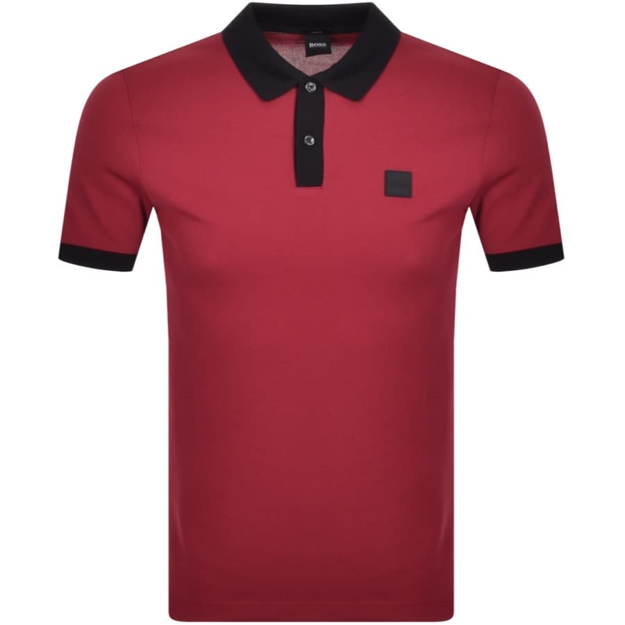 Image number 1 for BOSS Phillipson Polo T Shirt Burgundy