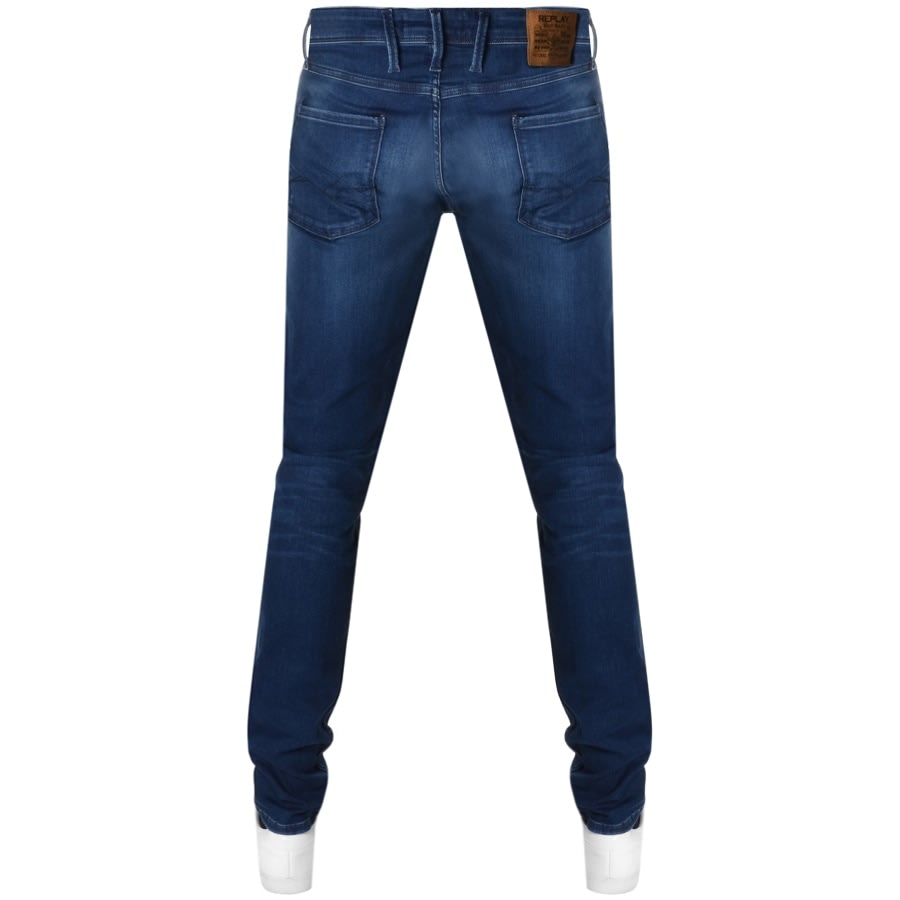 Image number 2 for Replay Anbass Slim Fit Jeans Blue