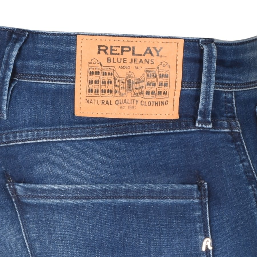 Image number 3 for Replay Anbass Slim Fit Jeans Blue
