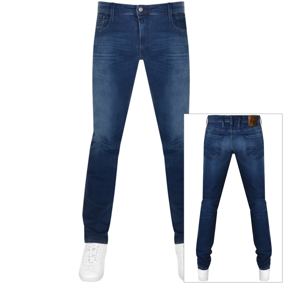 Image number 1 for Replay Anbass Slim Fit Jeans Blue