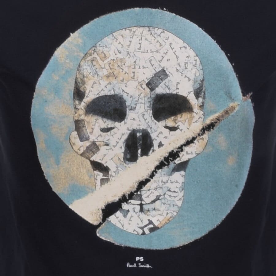 Image number 3 for PS By Paul Smith RIP Skull T Shirt Navy