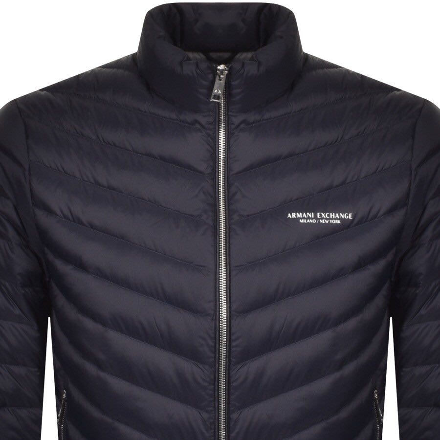 Image number 2 for Armani Exchange Padded Down Jacket Navy